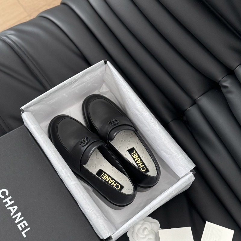 Ch*el leather shoes